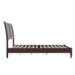Valencia Full Solid Wood Low Profile Sleigh Platform Bed in Espresso