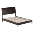 Valencia Full Solid Wood Low Profile Sleigh Platform Bed in Espresso