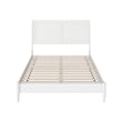 Valencia Full Solid Wood Low Profile Sleigh Platform Bed in White