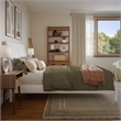 Valencia Full Solid Wood Low Profile Sleigh Platform Bed in White