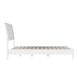 Valencia Full Solid Wood Low Profile Sleigh Platform Bed in White
