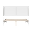 Valencia Full Solid Wood Low Profile Sleigh Platform Bed in White