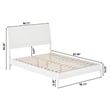 Valencia Full Solid Wood Low Profile Sleigh Platform Bed in White