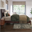 Valencia Full Solid Wood Low Profile Sleigh Platform Bed in Walnut