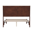 Valencia Full Solid Wood Low Profile Sleigh Platform Bed in Walnut