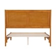 Valencia Full Solid Wood Low Profile Sleigh Platform Bed in Light Toffee