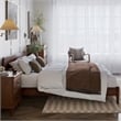 Aria King Solid Wood Modern Low Profile Platform Bed in Walnut