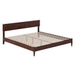 Aria King Solid Wood Modern Low Profile Platform Bed in Walnut