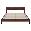 Aria King Solid Wood Modern Low Profile Platform Bed in Walnut