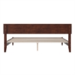 Aria King Solid Wood Modern Low Profile Platform Bed in Walnut