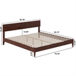 Aria King Solid Wood Modern Low Profile Platform Bed in Walnut