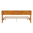 Aria King Solid Wood Modern Low Profile Platform Bed in Light Toffee