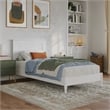 Naples Twin XL Wood Low Profile Platform Bed in White