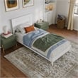 Naples Twin XL Wood Low Profile Platform Bed in White