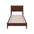Naples Twin XL Wood Low Profile Platform Bed in Walnut