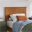Naples Twin XL Wood Low Profile Platform Bed in Light Toffee