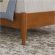 Naples Twin XL Wood Low Profile Platform Bed in Light Toffee