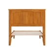 Naples Twin XL Wood Low Profile Platform Bed in Light Toffee