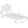 Naples Twin Wood Low Profile Platform Bed in White