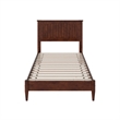 Naples Twin Wood Low Profile Platform Bed in Walnut