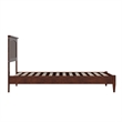 Naples Twin Wood Low Profile Platform Bed in Walnut