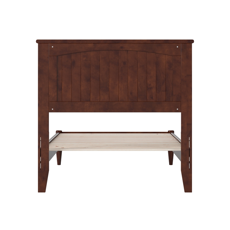 Naples Twin Wood Low Profile Platform Bed in Walnut