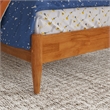 Naples Twin Wood Low Profile Platform Bed in Light Toffee