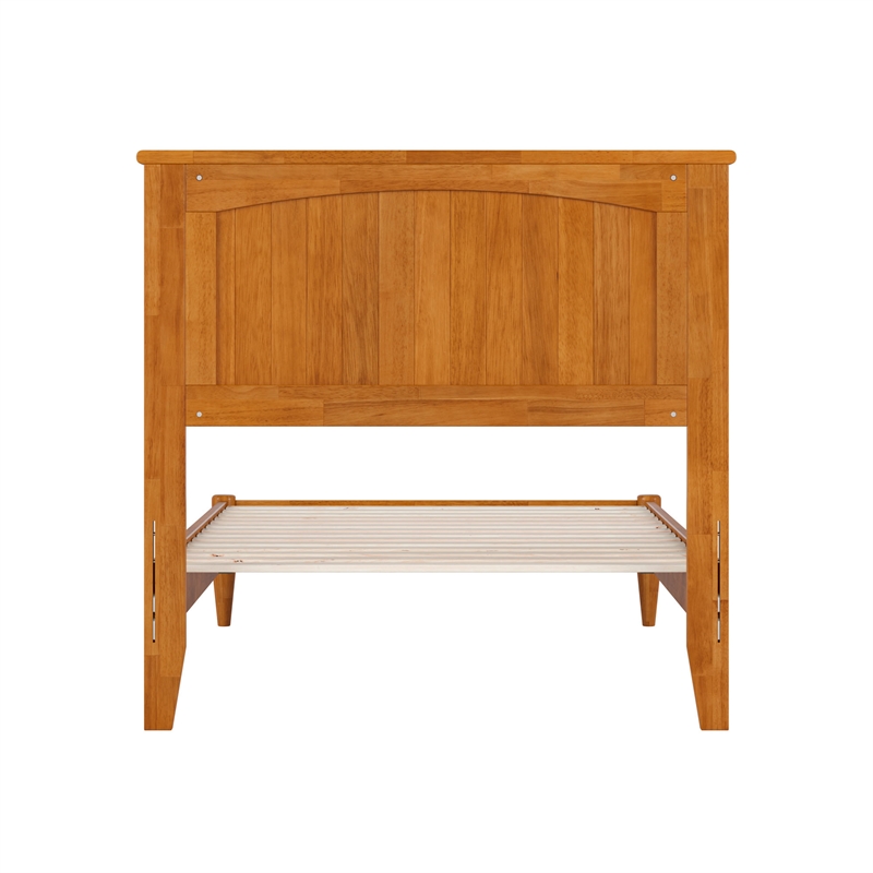 Naples Twin Wood Low Profile Platform Bed in Light Toffee