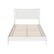 Naples Full Wood Low Profile Platform Bed in White