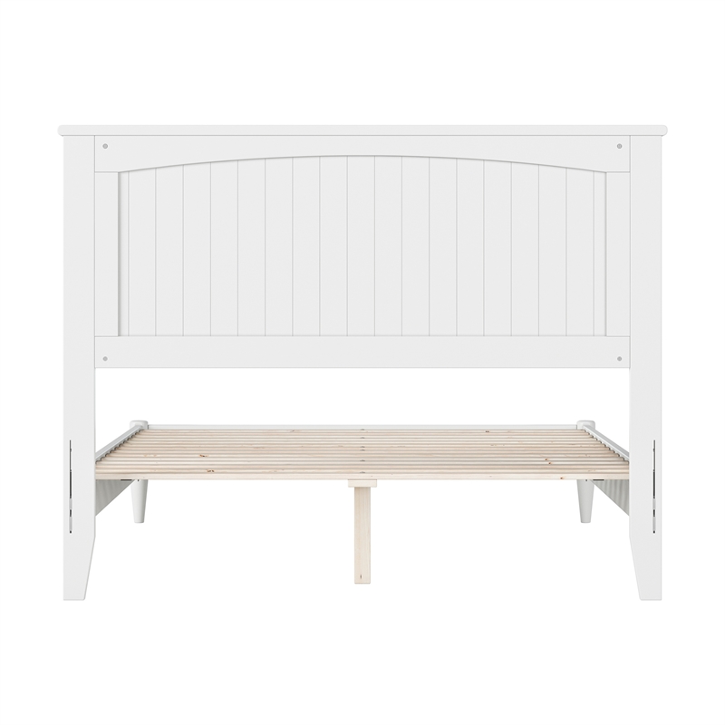 Naples Full Wood Low Profile Platform Bed in White