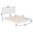 Naples Full Wood Low Profile Platform Bed in White