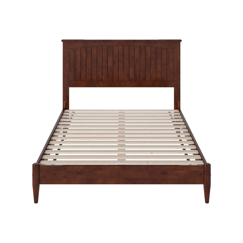 Naples Full Wood Low Profile Platform Bed in Walnut