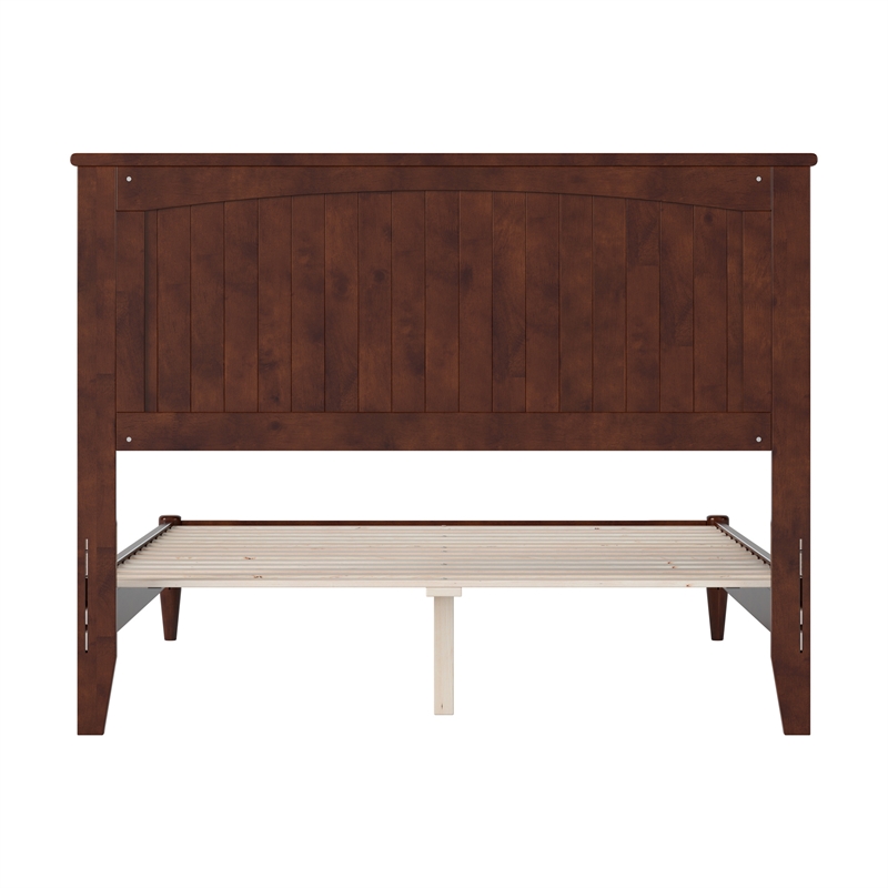 Naples Full Wood Low Profile Platform Bed in Walnut