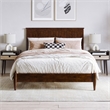 Naples Full Wood Low Profile Platform Bed in Walnut