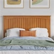 Naples Full Wood Low Profile Platform Bed in Light Toffee