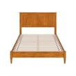 Naples Full Wood Low Profile Platform Bed in Light Toffee