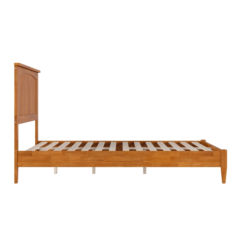 Naples Full Wood Low Profile Platform Bed in Light Toffee