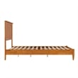 Naples Full Wood Low Profile Platform Bed in Light Toffee