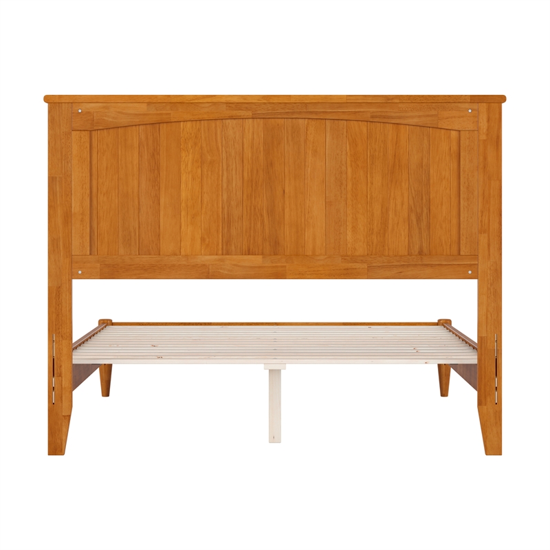 Naples Full Wood Low Profile Platform Bed in Light Toffee