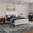 Naples Queen Wood Low Profile Platform Bed in White