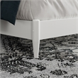 Naples Queen Wood Low Profile Platform Bed in White