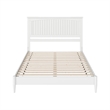 Naples Queen Wood Low Profile Platform Bed in White