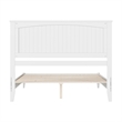 Naples Queen Wood Low Profile Platform Bed in White