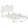 Naples Queen Wood Low Profile Platform Bed in White
