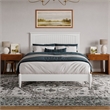 Naples Queen Wood Low Profile Platform Bed in White