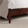 Naples Queen Wood Low Profile Platform Bed in Walnut