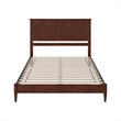 Naples Queen Wood Low Profile Platform Bed in Walnut