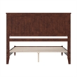 Naples Queen Wood Low Profile Platform Bed in Walnut