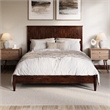 Naples Queen Wood Low Profile Platform Bed in Walnut