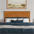 Naples Queen Wood Low Profile Platform Bed in Light Toffee